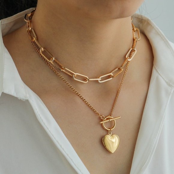 Liloo Signature Jewelry - 14k Gold Plated Heart Pendant Necklace